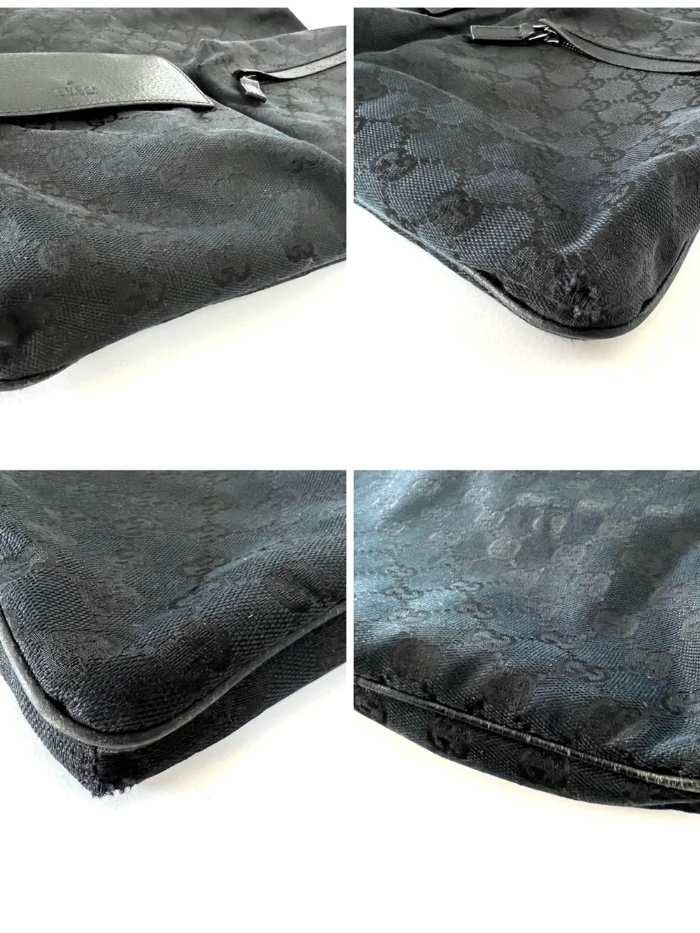 Gucci Web Black GG Canvas Vintage Messenger Bag & Dust Bag - Picture 12 of 16